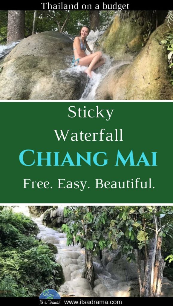 visiting the beautiful waterfalls in Chiang Mai Thailand