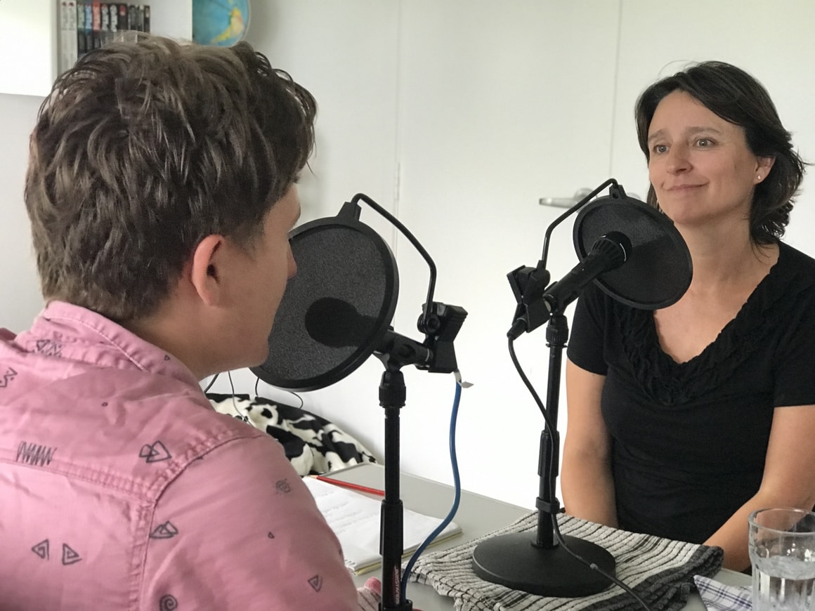 parenting podcast A mother and son covering topics with teenagers