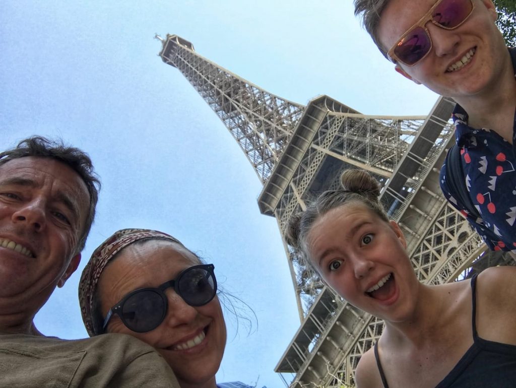 A family in Paris France. Where ton stay travel blog