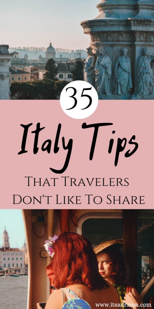 Italy travel tips for Pinterest