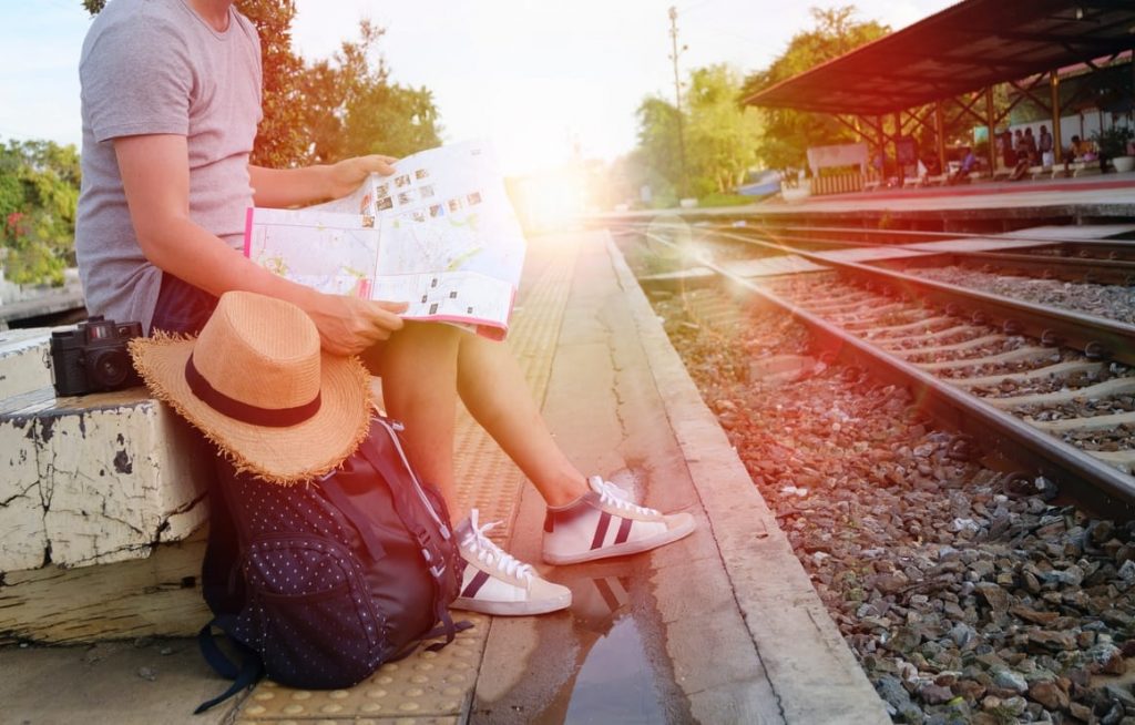 Woman sitting at railway station. Perth trave. 4 Things to do in Perth