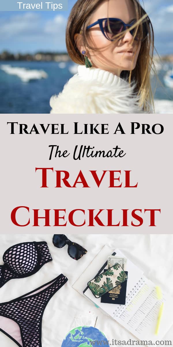 travel checklist woman