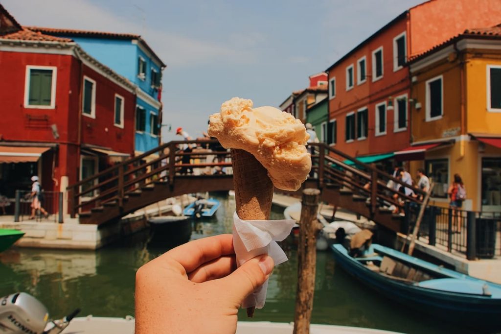 An Ice cream in Italy