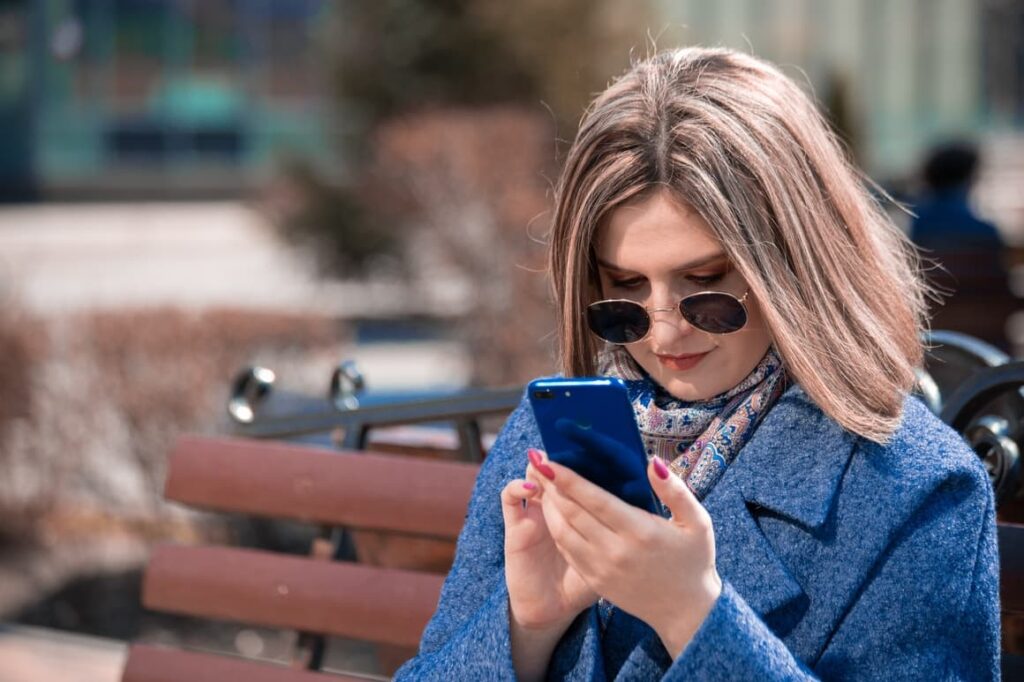 Woman on her phone