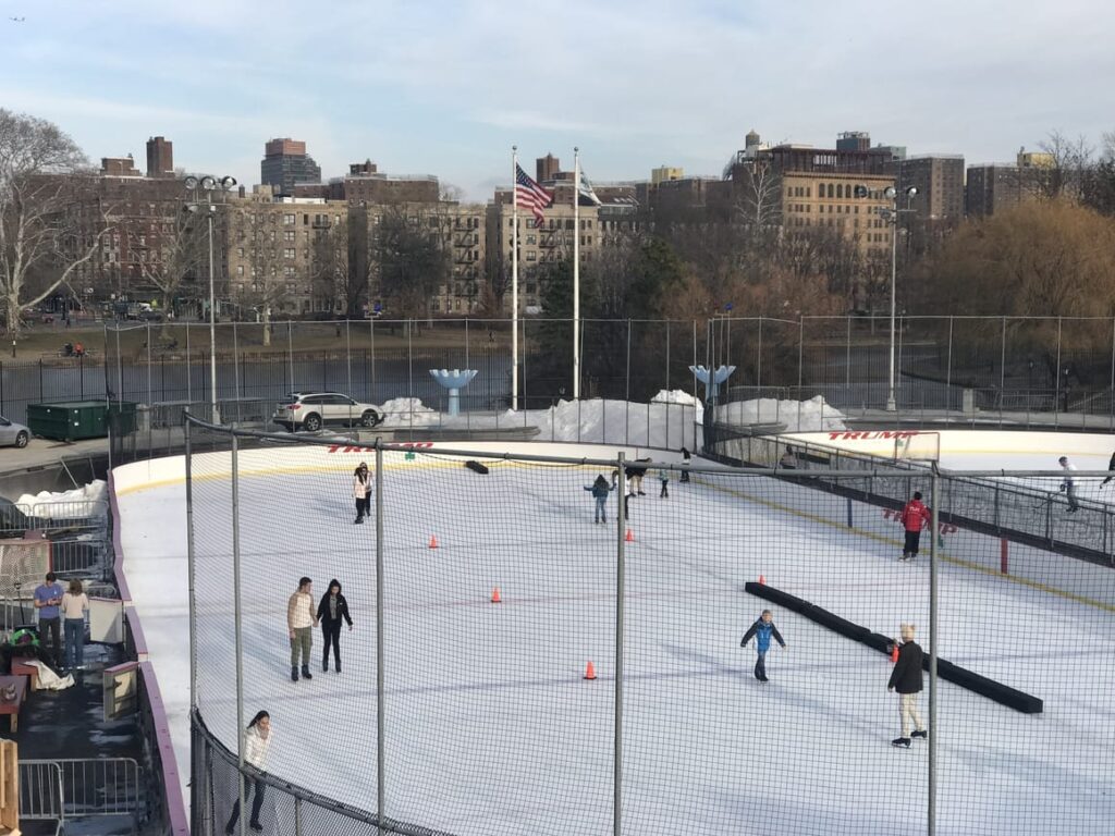 Ice skating in NYC at Christmas time