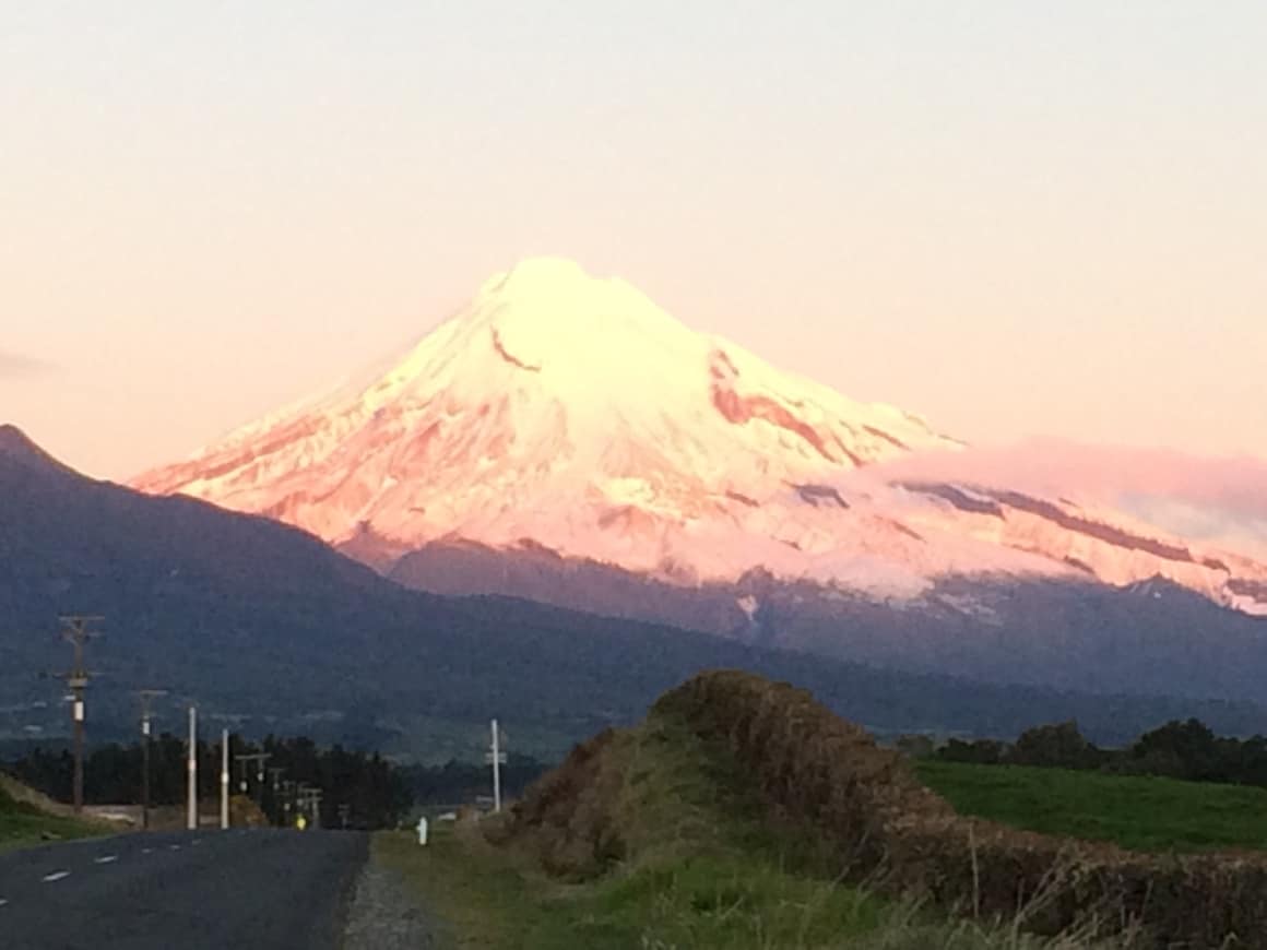 Snowy mountain in New Zealand