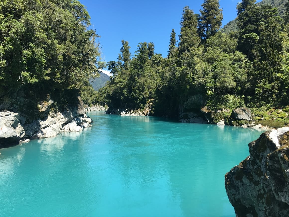 Blue water in new Zealand