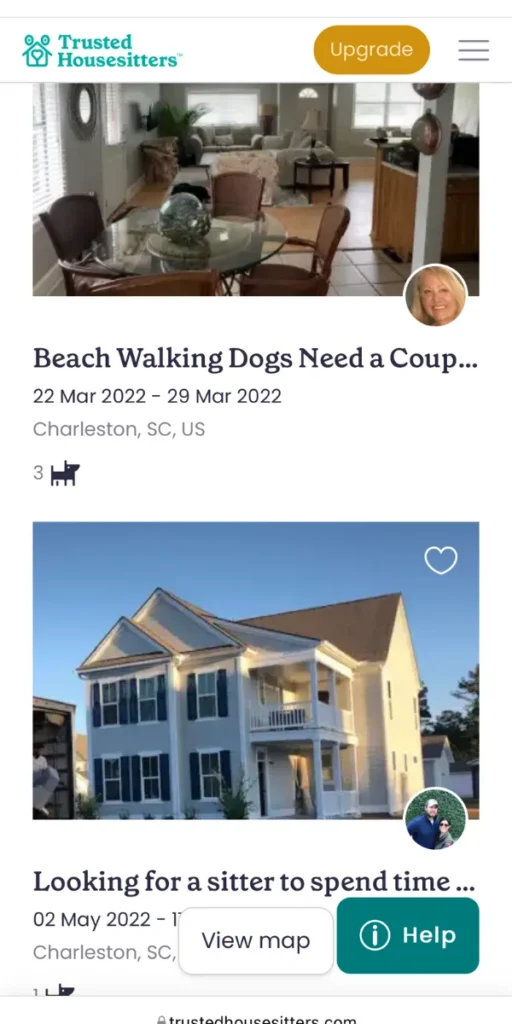 Housesitting advert in Charleston SC