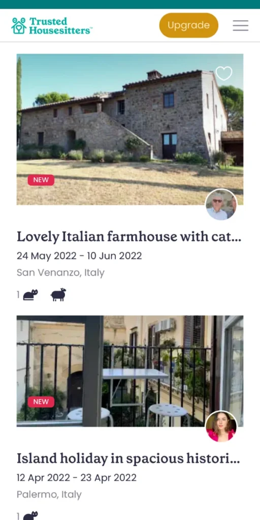 Housesitting advert in Italy