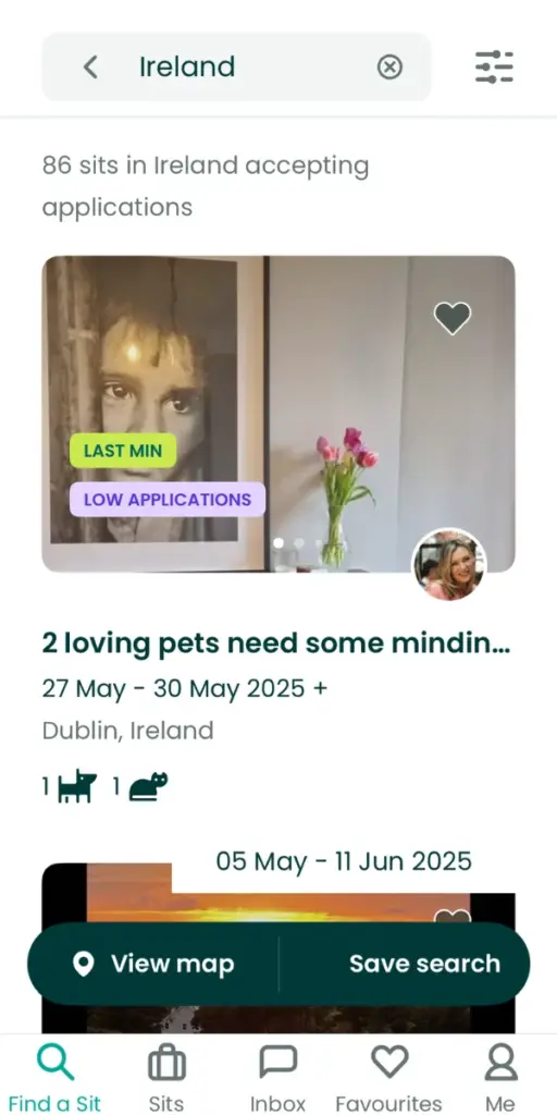 Housesitting advert