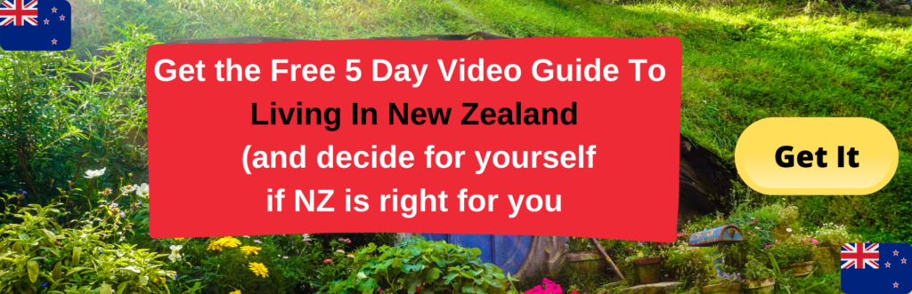 A sign up button for a free video guide about living in New Zealand