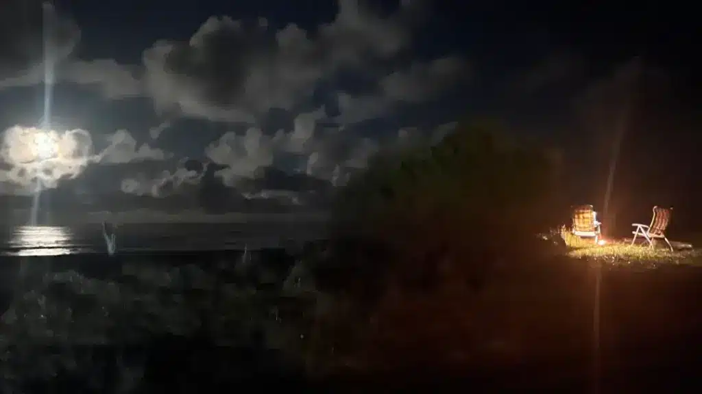 A moonlit beach in New Zealand. More tales of life from the married husband and wife at It's a Drama podcast