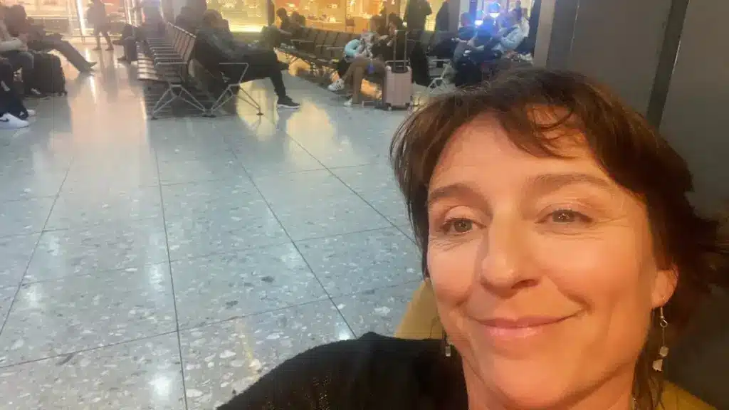 A woman at the airport