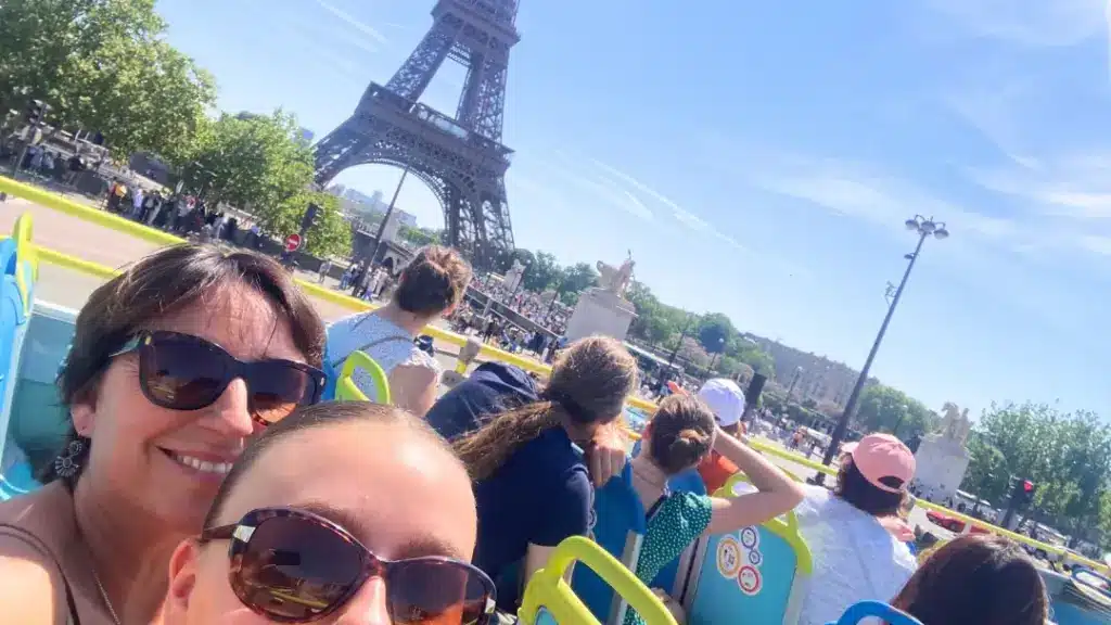 Mother and daughter spending a day in Paris