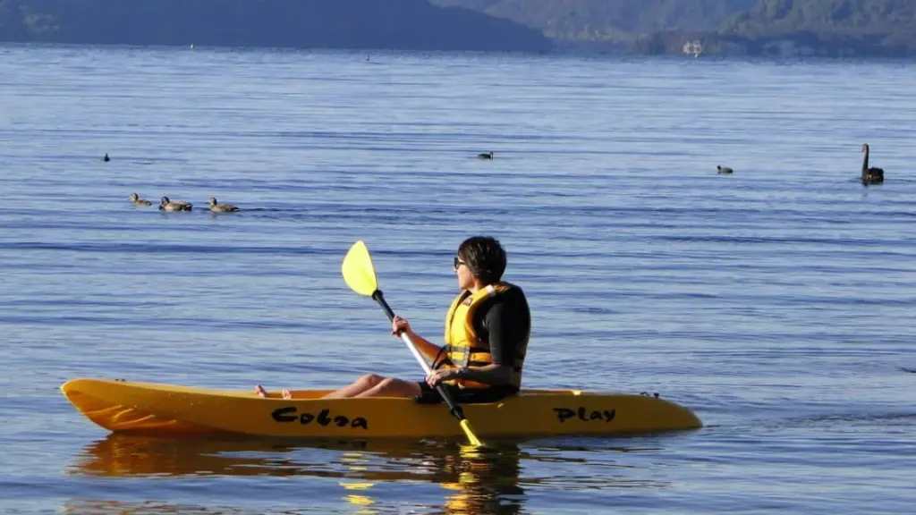 A woman in a kayak in New Zealand
