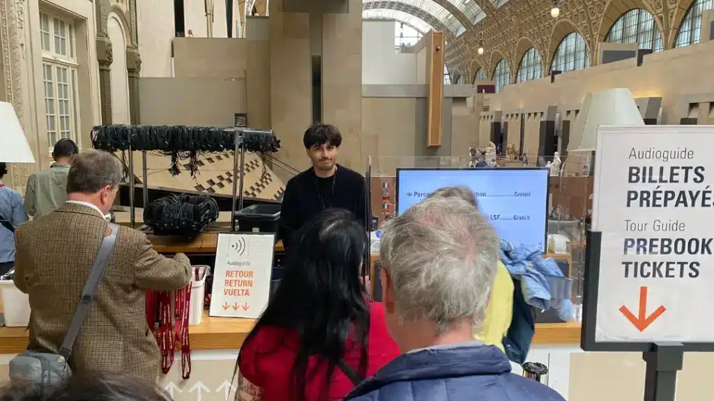 Man at museum in Paris