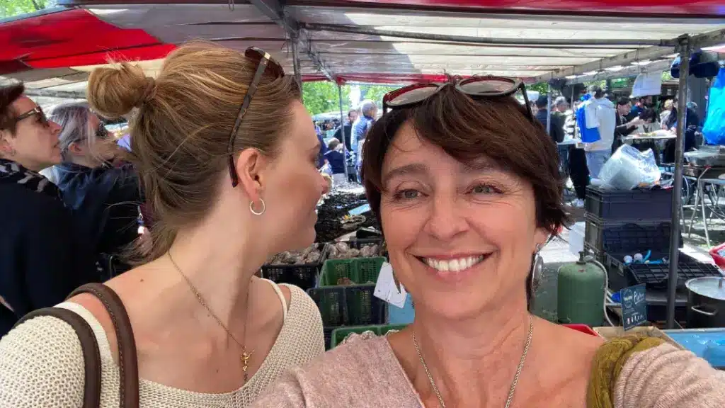 Woman and daughter in Paris, France