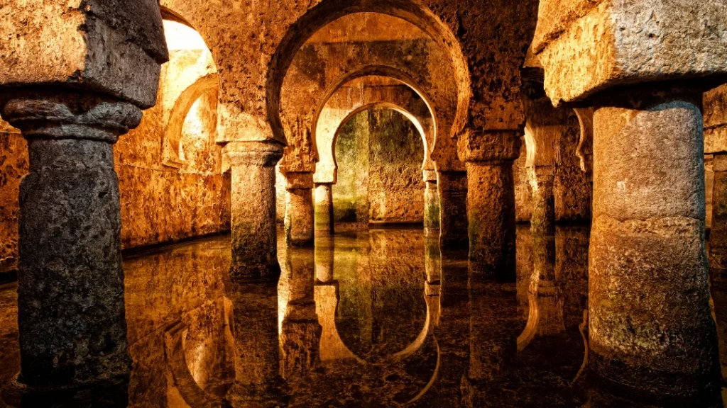 A Dungeon in Charleston at night. 