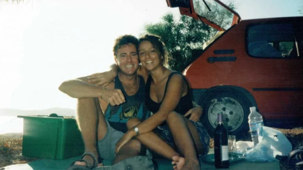 Liz and Brian travelling in 1996