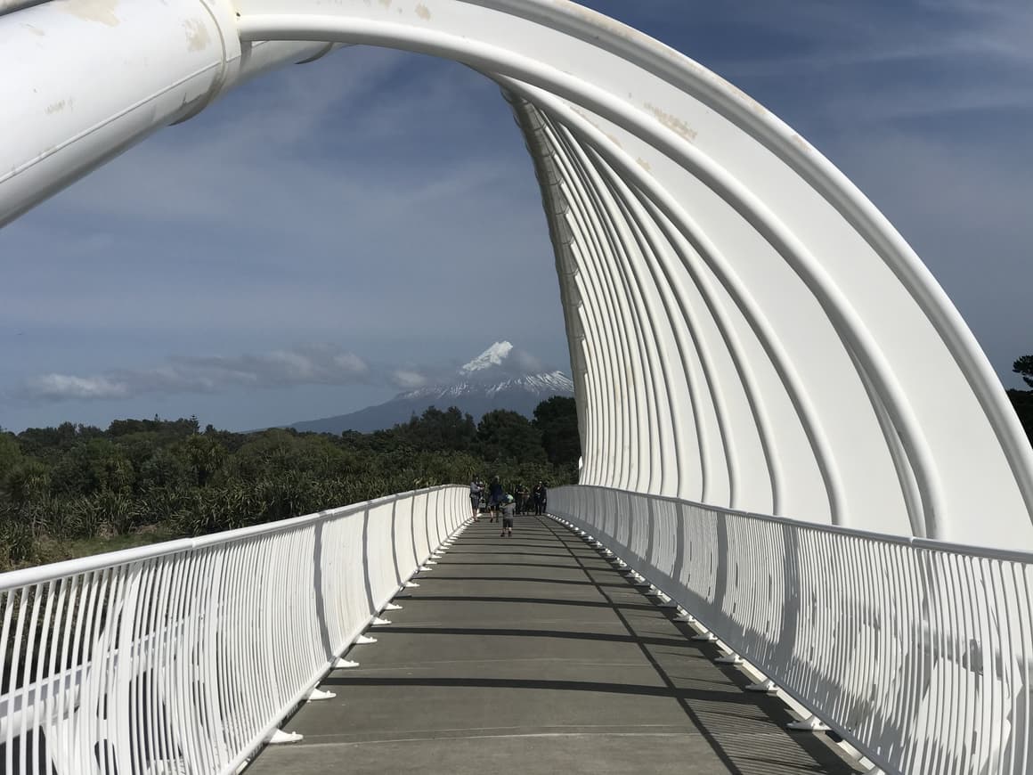 Whalebone bridge in Taranaki, New Zealand