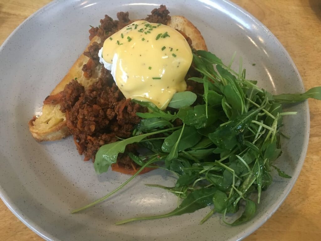 Mince on Toast. Famous food in New Zealand