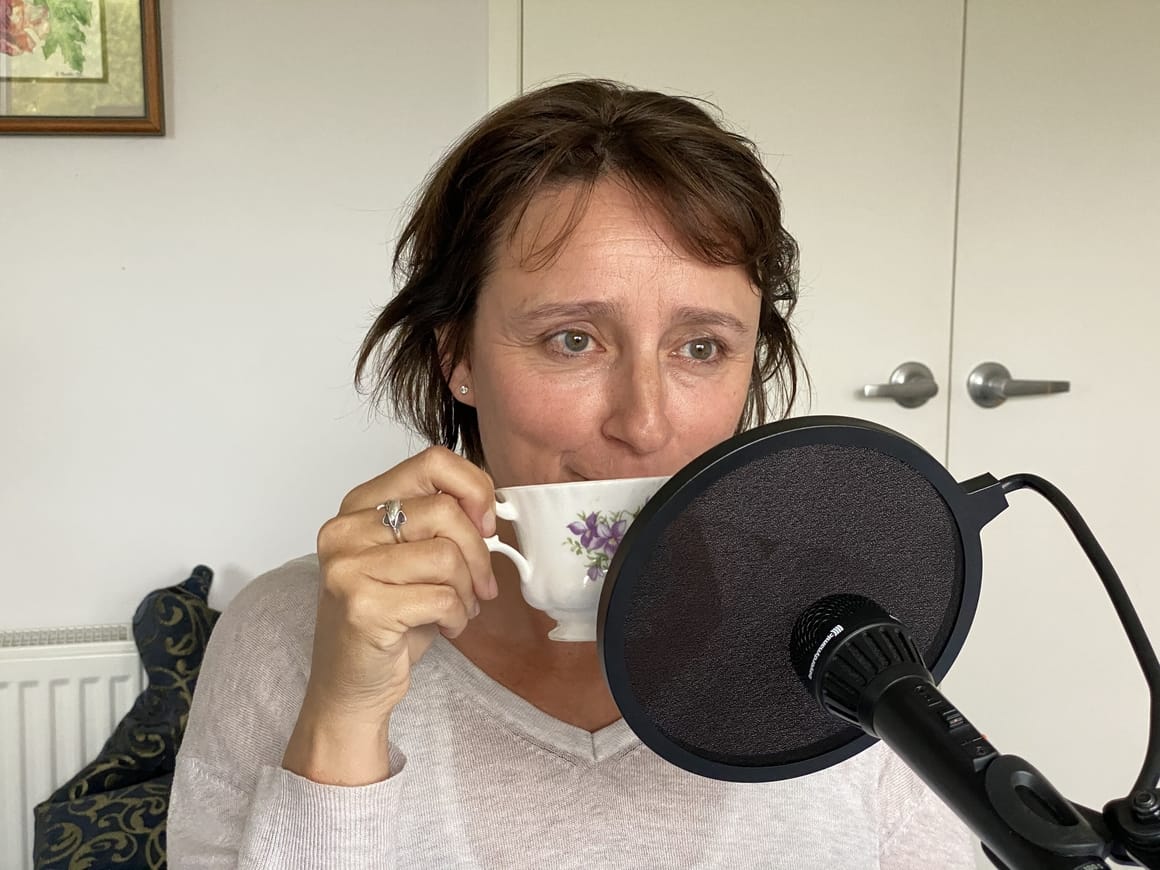 Woman drinking tea