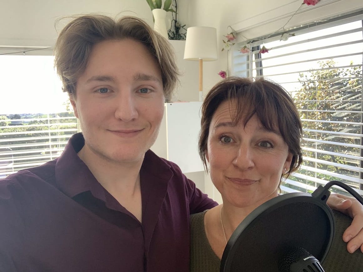 Mother and son doing a family podcast it's a drama now page